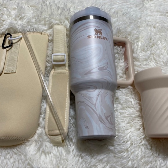 🩷NWOT🩷 Stanley 40 oz Quencher H2.0 Tumbler Rose Quartz Swirl Bundle - Picture 12 of 12